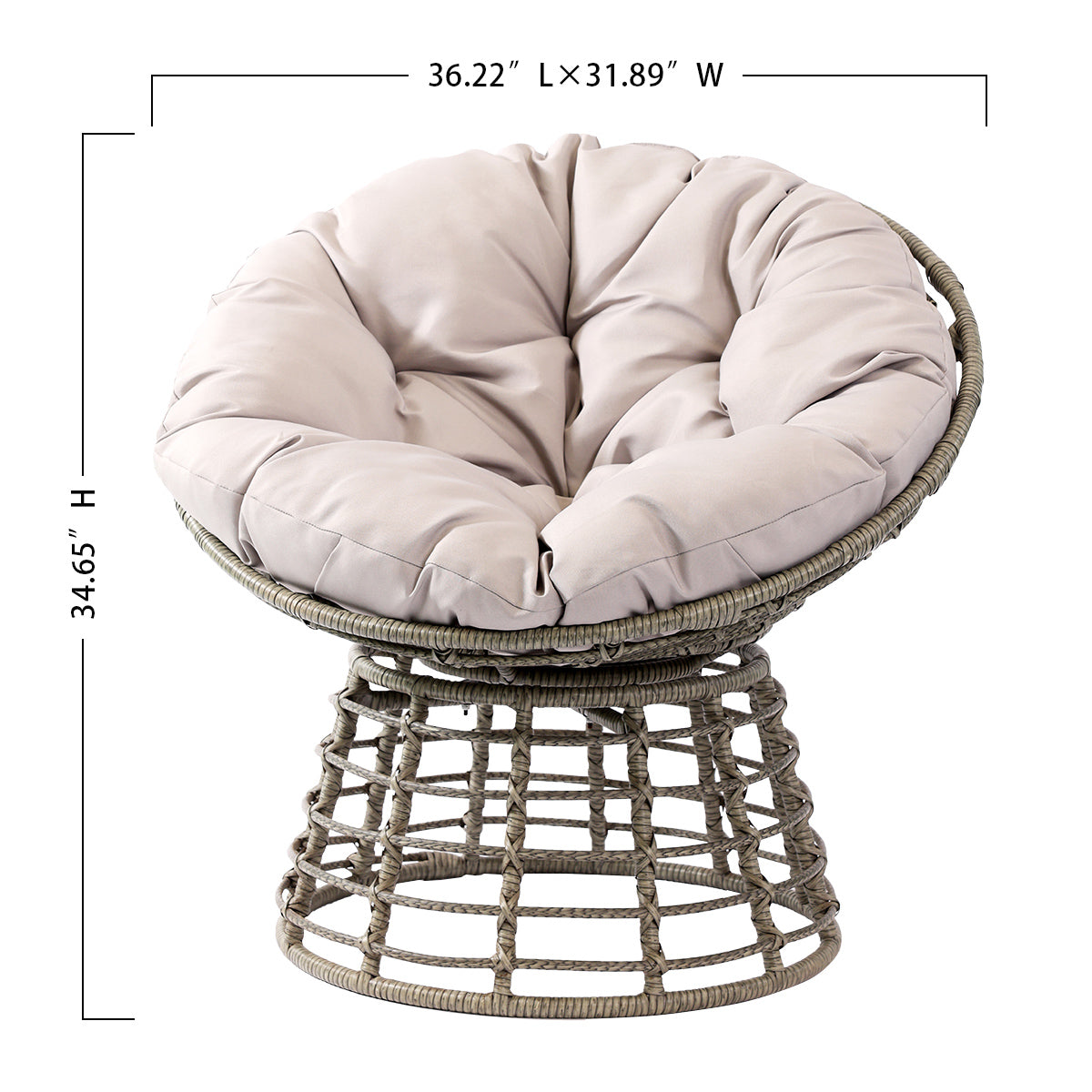 CloudNest Papasan Chair – A Sanctuary of Comfort and Style