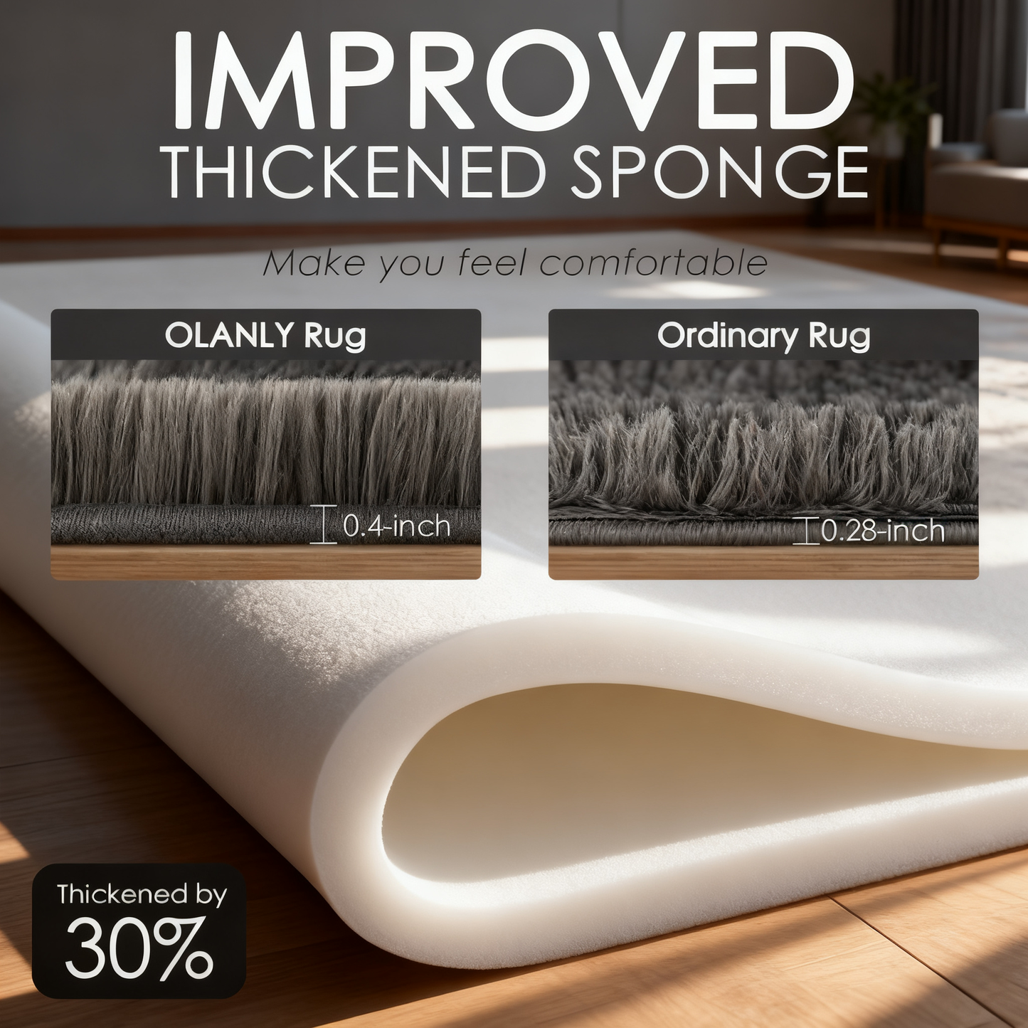 Oval Tie-Dye Area Rug, Dark Gray | 31" x 62" Ultra Plush Non-Slip Fluffy Carpet for Living Room, Bedroom & Entryway