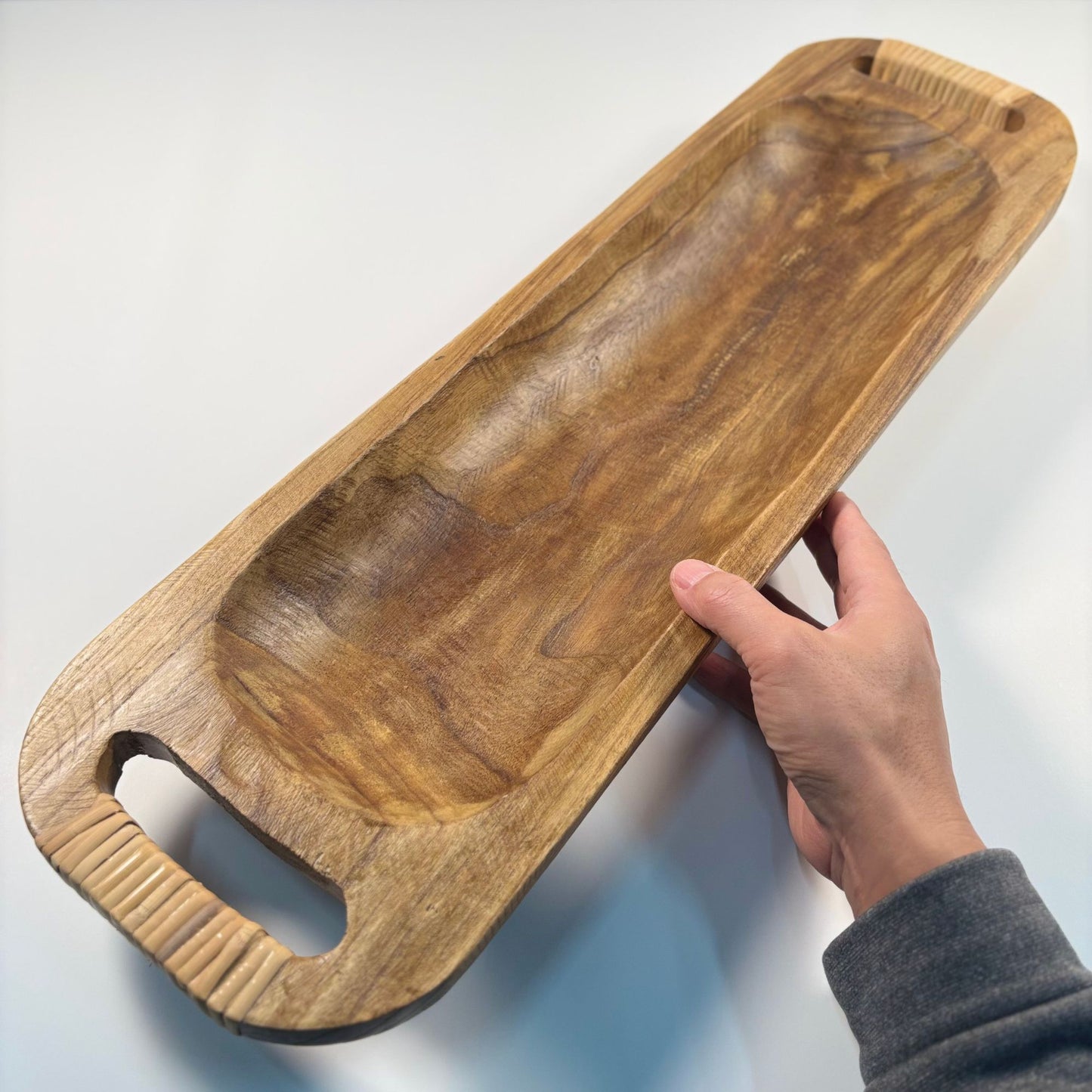 Natural Teak Wood Serving Tray