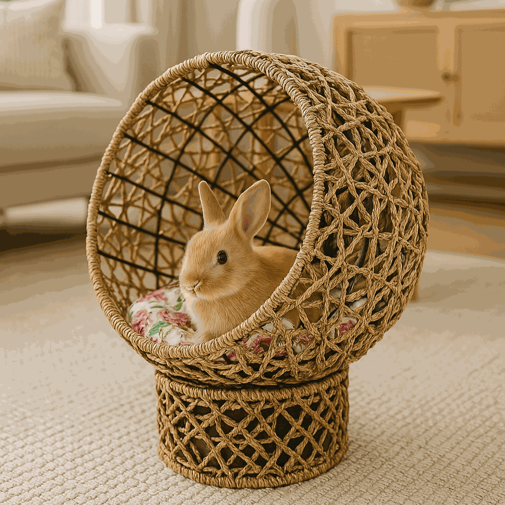 Pet Basket - Cozy Seagrass Bed for Cats & Small Dogs