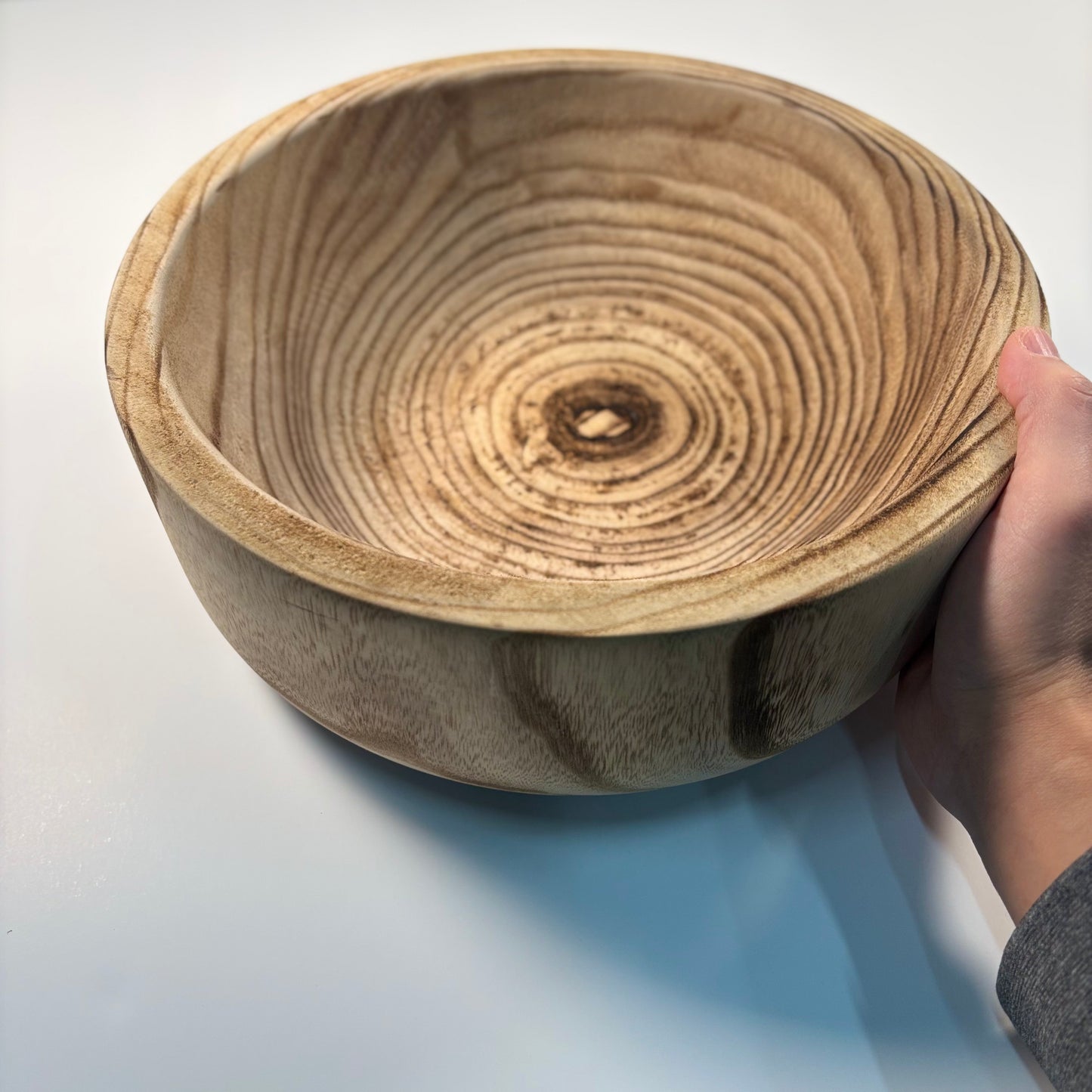 Natural Paulownia Wood Serving Bowl