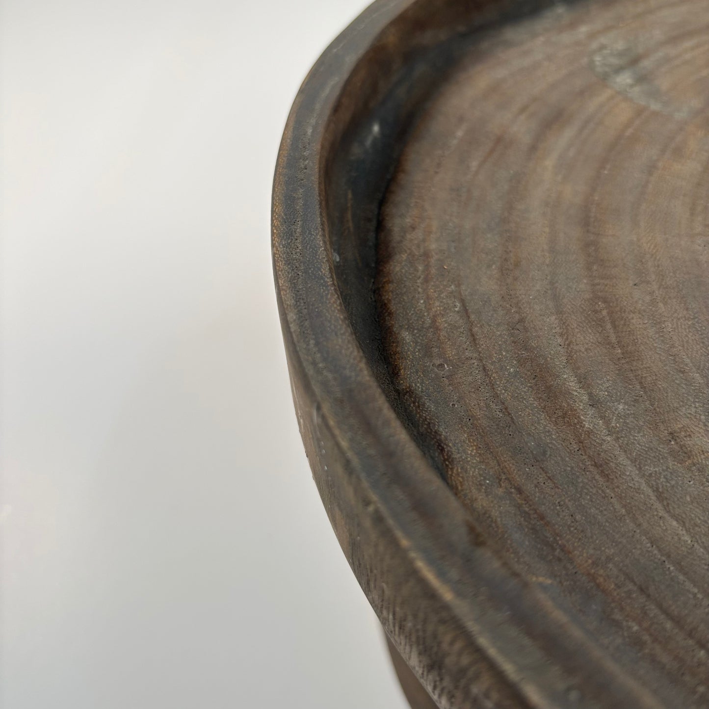 Paulownia Wood Round Tray with Base