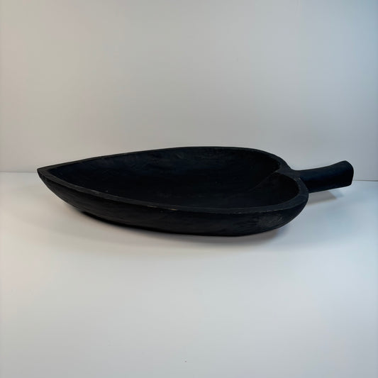 Handcrafted Leaf-shaped Wooden Tray