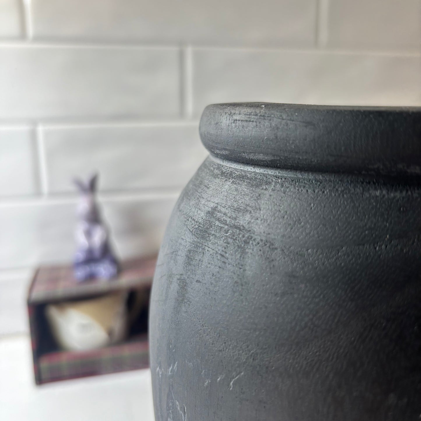 Black Rustic Farmhouse Vase