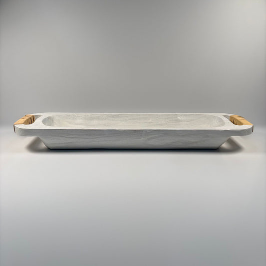 Versatile White Wooden Tray