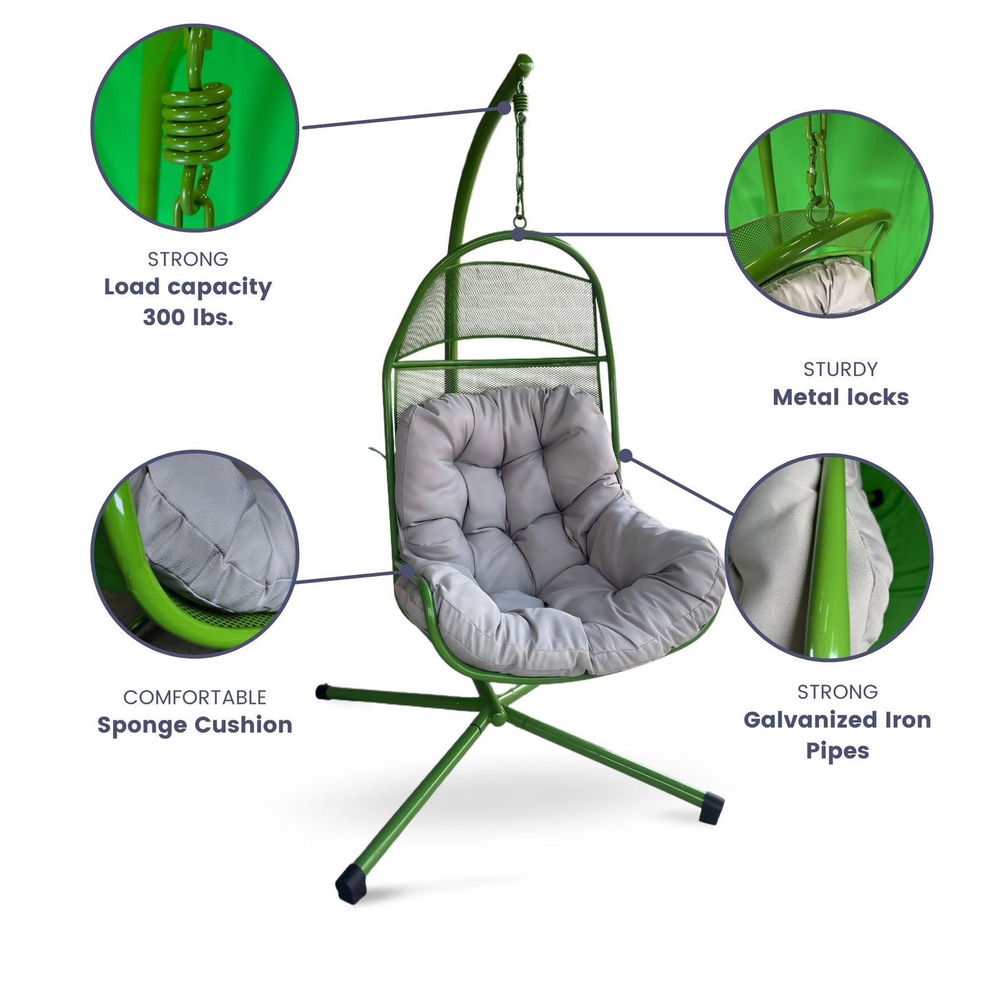 Prismatic Serenity Hanging Basket Chair Swing