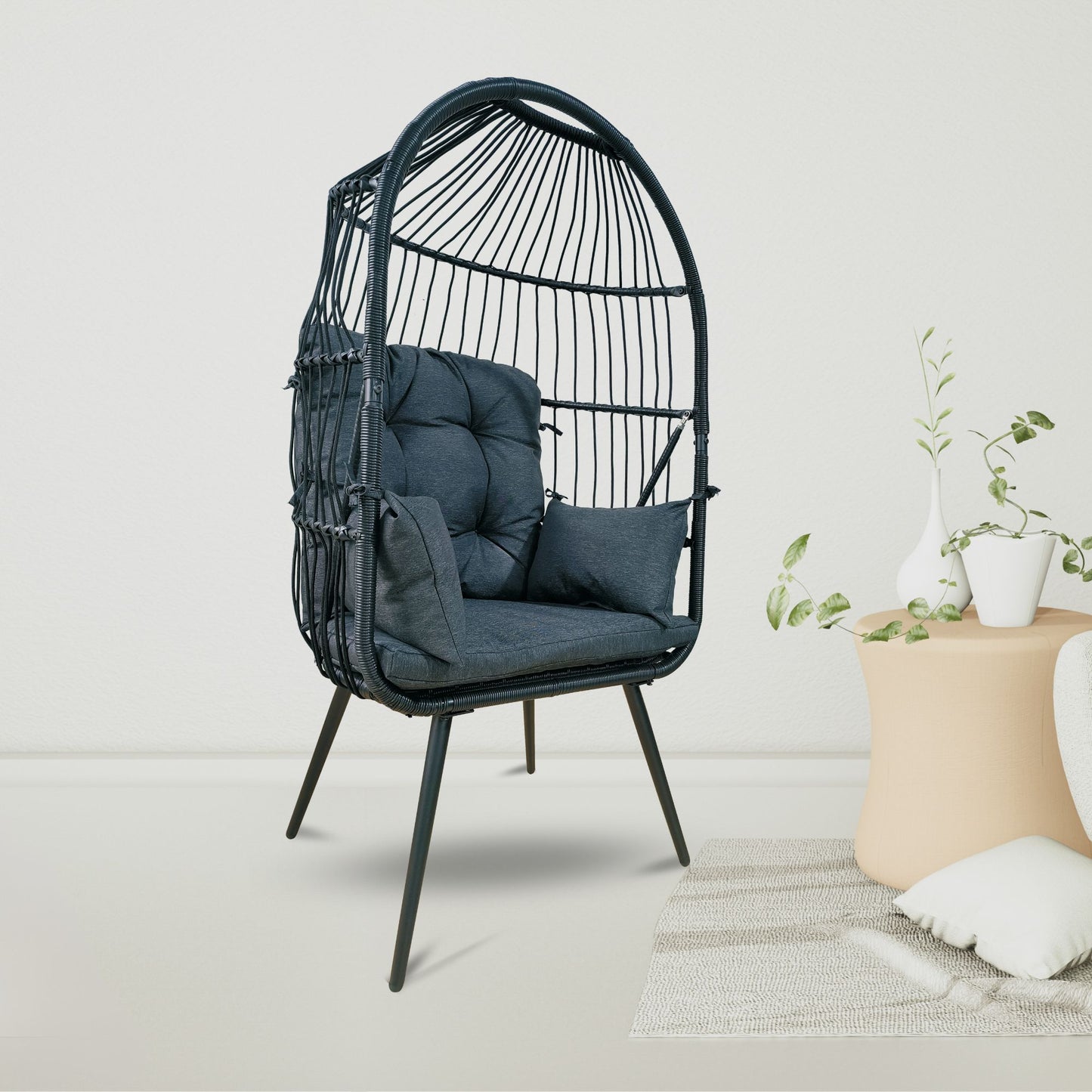 Tranquil Haven Elegant Standing Chair, Black