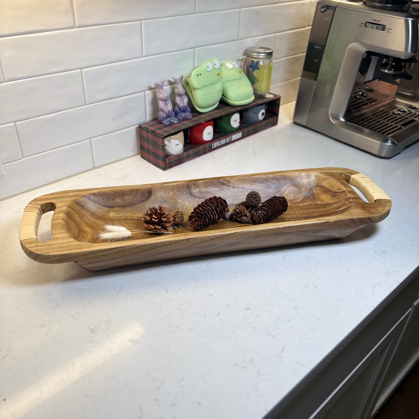 Natural Teak Wood Serving Tray