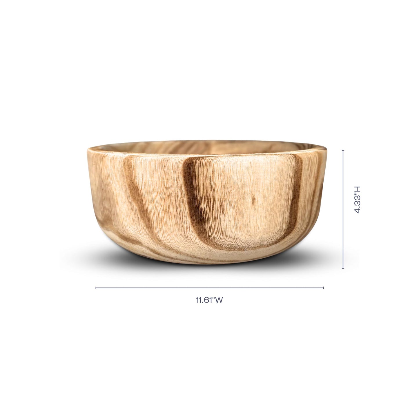 Natural Paulownia Wood Serving Bowl