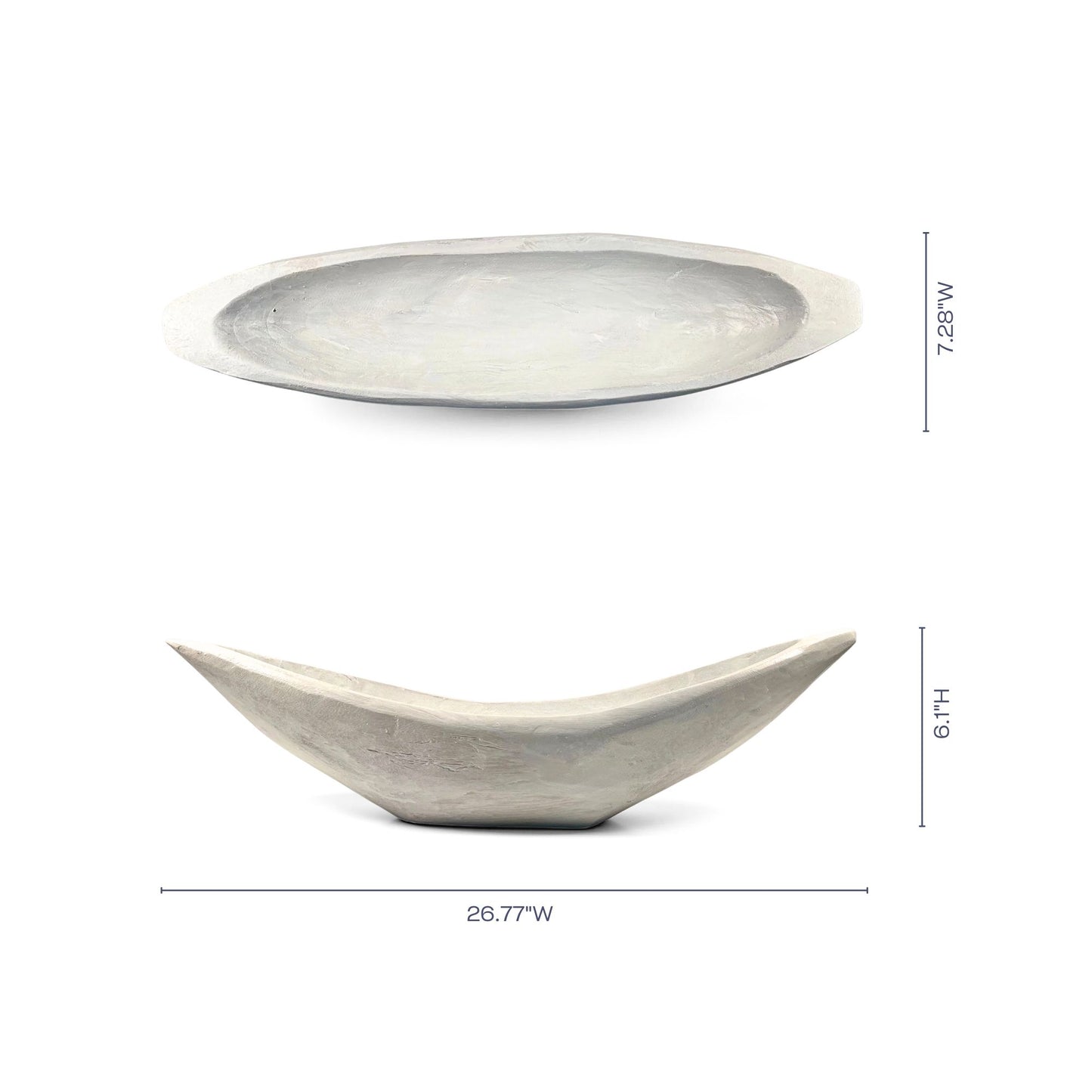 Natural Paulownia Wood Serving Bowl