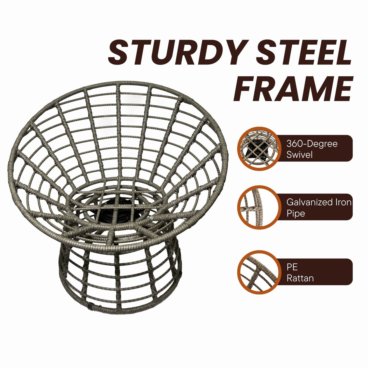 CloudNest Papasan Chair – A Sanctuary of Comfort and Style