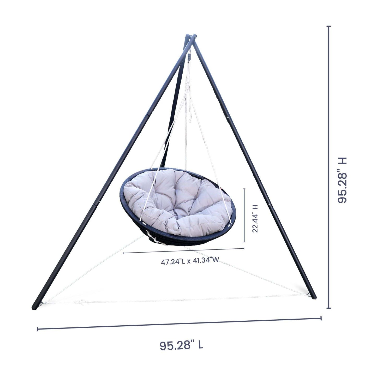 Hanging Chair - TrioNest Cozy Triangular Stand for Relaxation