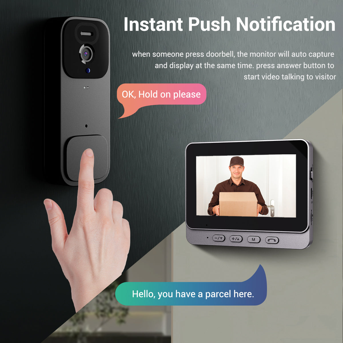 X7 Wireless Video Doorbell Intercom System 
