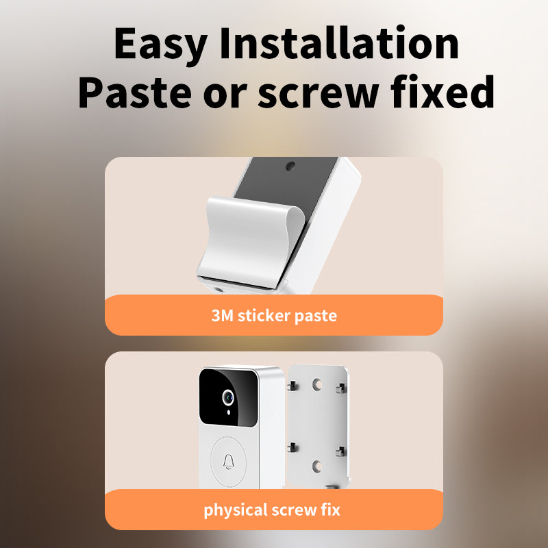 X9 wireless video doorbell with indoor chime white